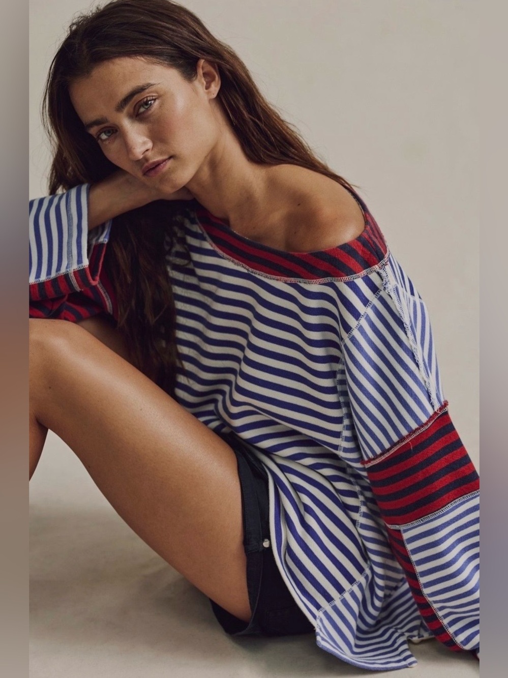 ▪️NWT We The Free It Girl Striped Pullover